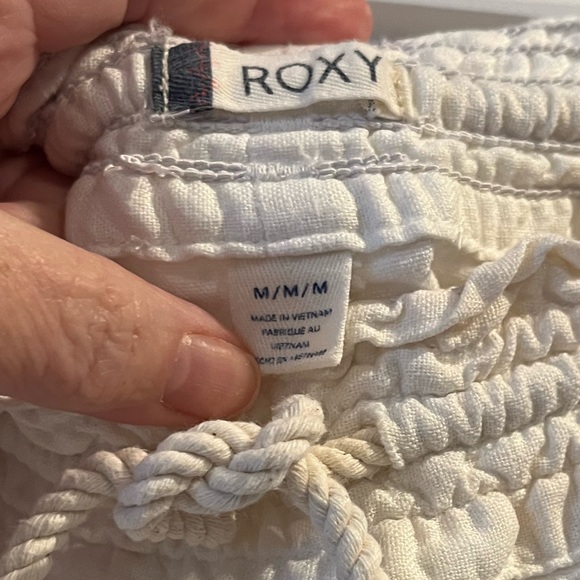 ROXY Linen Drawstring Pants Size M - Picture 3 of 8